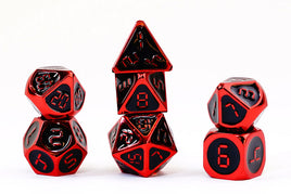 FanRoll Metal 16mm Dice Set (Red w/ Black Enamel)