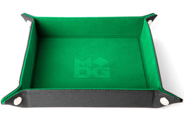 FanRoll Leather Backed Fold Up Dice Tray (Green)