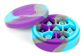 FanRoll Silicone Round Dice Case (Purple/Gray/Light Blue)