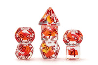 FanRoll Dragon Storm Resin Polyhedral Dice Set (Red Dragon)