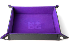 FanRoll Leather Backed Fold Up Dice Tray (Purple)