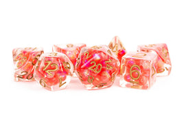 FanRoll Resin 16mm Dice Set (Pearl Red w/ Copper Numbers)