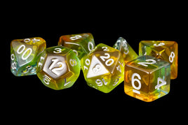 FanRoll Resin 16mm Dice Set (Yellow Aurora)