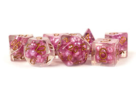 FanRoll Resin 16mm Dice Set (Pearl Pink w/ Copper Numbers)