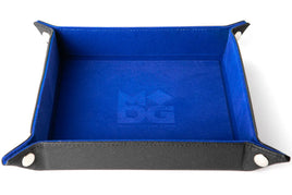 FanRoll Leather Backed Fold Up Dice Tray (Blue)