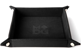 FanRoll Leather Backed Fold Up Dice Tray (Black)