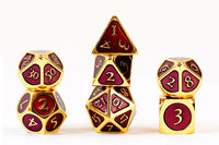 FanRoll Metal 16mm Dice Set (Gold w/ Purple Enamel)