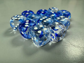 Chessex Dice Nebula Dark Blue/White D6 Block (12 dice)