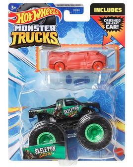 Hot Wheels Monster Trucks Skeleton Crew + Car