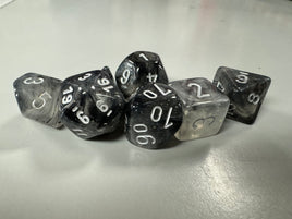 Chessex Dice Borealis Light Smoke/Silver Luminary 7-Die Set