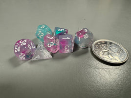 Chessex Mini Dice Nebula Wisteria/White 7-Die Set