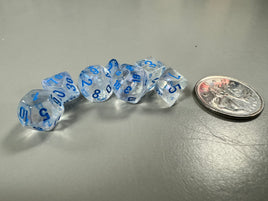 Chessex Mini Dice Borealis Icicle/Light-Blue 7-Die Set