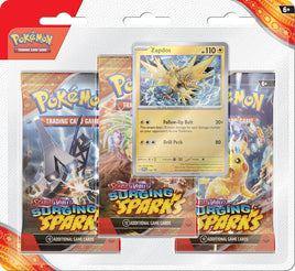 Pokemon TCG Surging Sparks 3-Pack Blister (Zapados)