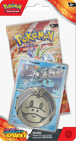 Pokemon TCG Surging Sparks Checklane Blister (Wooper)