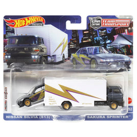 Hot Wheels Team Transport Nissan Silvia (S13) & Sakura Sprinter