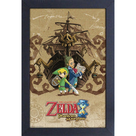 Legend of Zelda Phantom Hourglass Game Cover 11" x 17" Framed Print