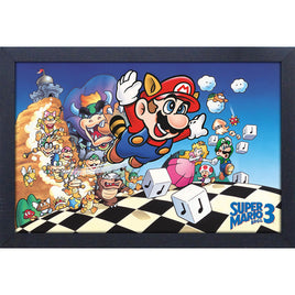 Super Mario Bros 3 Animated Character Group 11" x 17" Framed Print