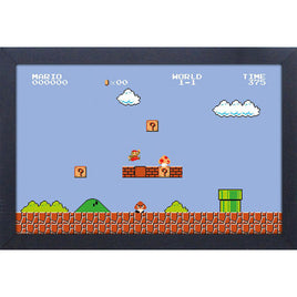 Super Mario Bros Level 1-1 11" x 17" Framed Print