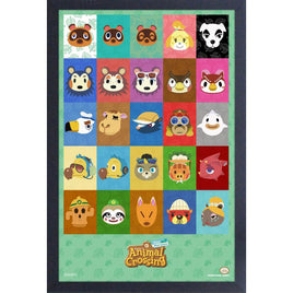 Animal Crossing New Horizons Character Icons 11" x 17" Framed Print