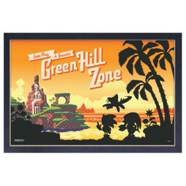 Sonic the Hedgehog Beautiful Green Hill Zone 11" x 17" Framed Print