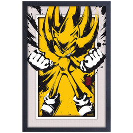 Sonic Super Sonic Splatter 11" x 17" Framed Print