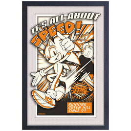 Sonic All About Speed 11" x 17" Framed Print