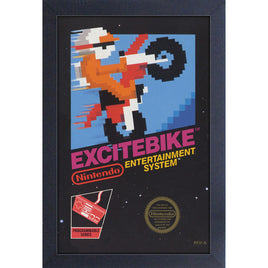 Excitebike NES Game Cover 11" x 17" Framed Print