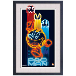 Pac-Man Neon 11" x 17" Framed Print