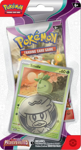 Pokemon TCG Paldea Evolved Checklane Blister (Smoliv)