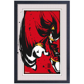 Sonic Shadow Splatter 11" x 17" Framed Print