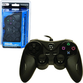 Wired Analog Controller (Black) for PS1 & PS2