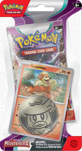 Pokemon TCG Paldea Evolved Checklane Blister (Growlithe)