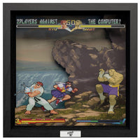 Street Fighter Alpha 2: A Dramatic Battle Pixel Frame (9x9in)