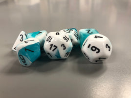 Chessex Dice Gemini Teal-White/Black 7-Die Set