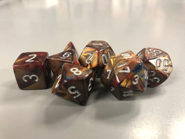 Chessex Dice Lustrous Gold/Silver 7-Die Set