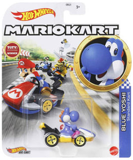 Hot Wheels Mario Kart (Blue Yoshi - Standard Kart)