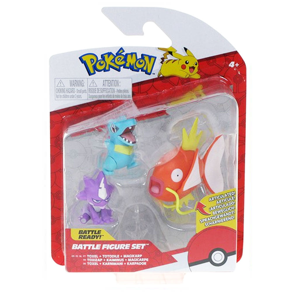 Pokemon Battle Figure 3 Pack Toxel + Totodile + Magikarp| Microplay ...