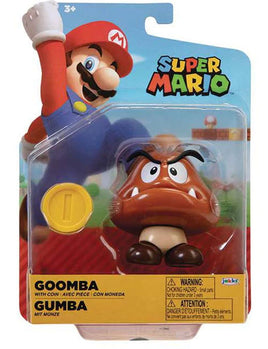 Super Mario Bros Goomba with Coin 4" Figure