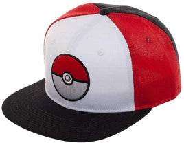 Pokemon Pokeball Patch Snapback White/Red Hat