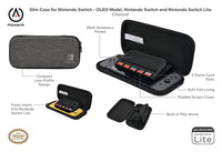 Slim Deluxe Travel Case (Charcoal) for Switch & Switch Lite