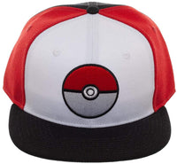 Pokemon Pokeball Patch Snapback White/Red Hat