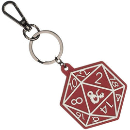 Dungeons & Dragons Red Rubber Dice Keychain