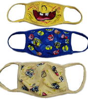 SpongeBob 3 Pack Youth Face Masks