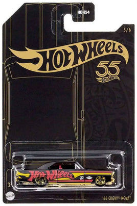 Hot Wheels 55th Gold Chrome Car ('66 Chevy Nova)