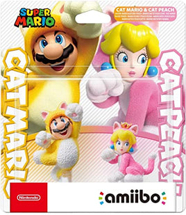 Super Mario Cat Mario and Cat Peach Amiibo Double Pack