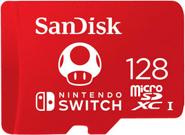 Nintendo Switch SanDisk 128GB MicroSD (Red Mushroom)