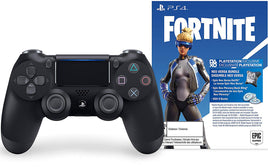 Dualshock 4 Jet Black w/Fortnite Bonus Wireless Controller for PS4