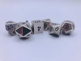 Chessex Solid Metal Dice Silver 7-Die Set