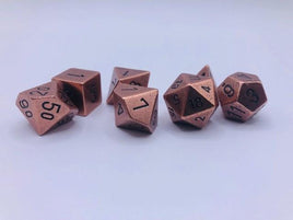 Chessex Solid Metal Dice Copper 7-Die Set