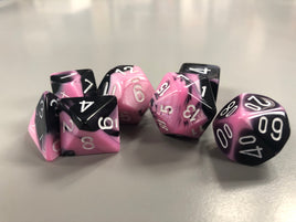 Chessex Dice Gemini Black-Pink/White 7-Die Set